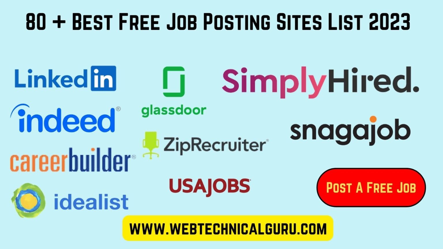 80 + Best Free Job Posting Sites List 2023 [ Updated ]