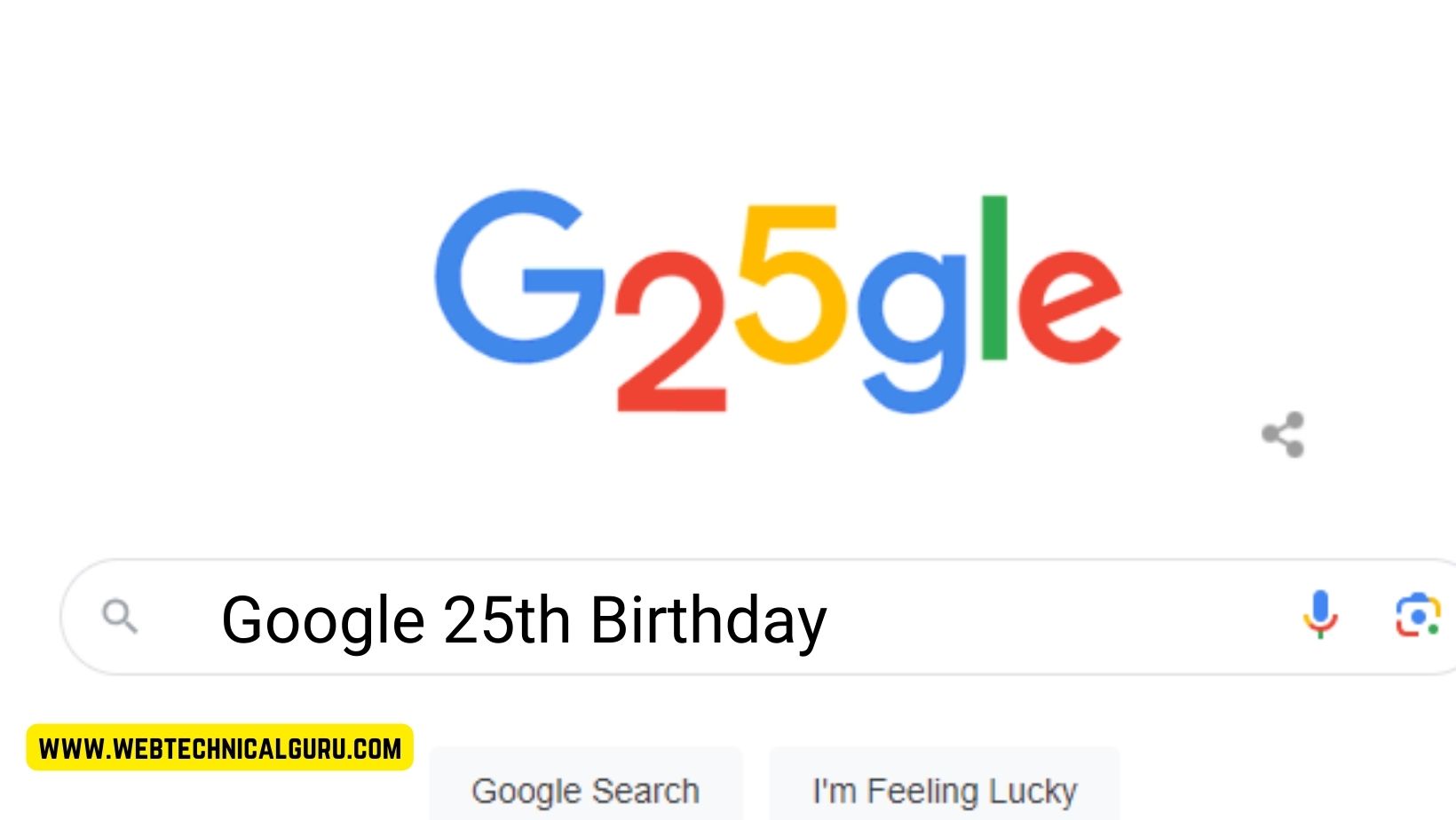 Google 25th Birthday