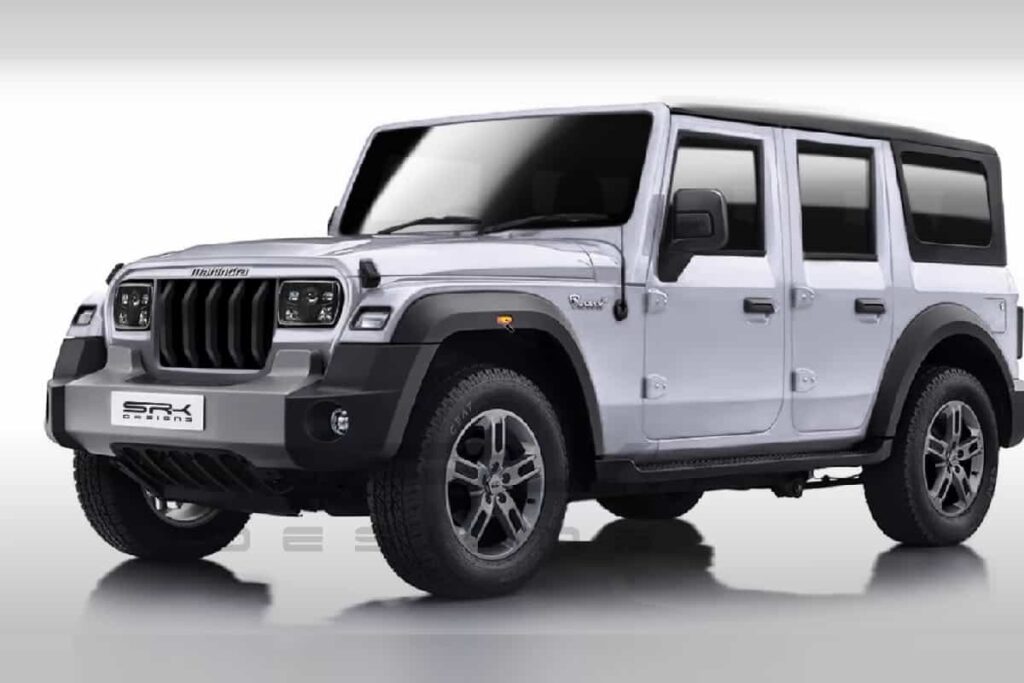 5 door Mahindra Thar Rendering